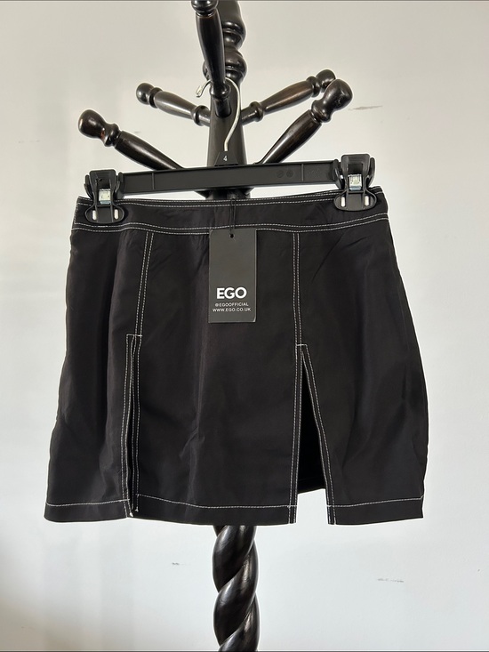 EGO Dresses & Skirts - EGO Black Mini Skirt with White Contrast Stitching